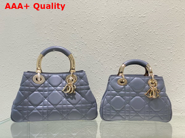 Dior Lady 95 22 Bag Cloud Blue Cannage Calfskin Replica