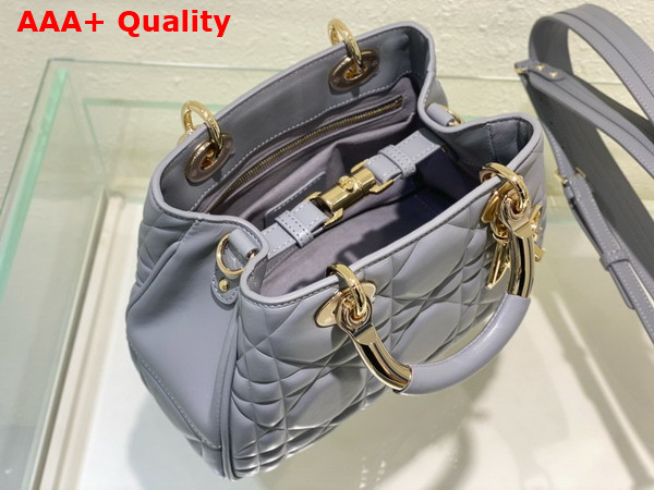 Dior Lady 95 22 Bag Cloud Blue Cannage Calfskin Replica