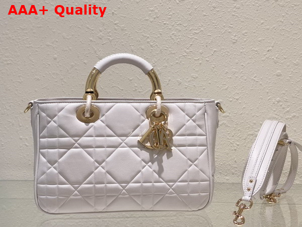 Dior Lady 95 22 Bag Latte Cannage Calfskin with Gold Hardware Replica