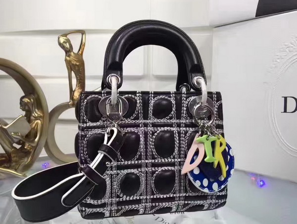 Dior Lady Art Bag Black Lambskin For Sale