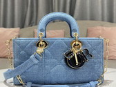 Dior Lady D Joy Bag Blue Cannage Denim Replica