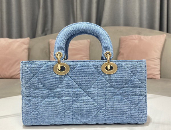 Dior Lady D Joy Bag Blue Cannage Denim Replica