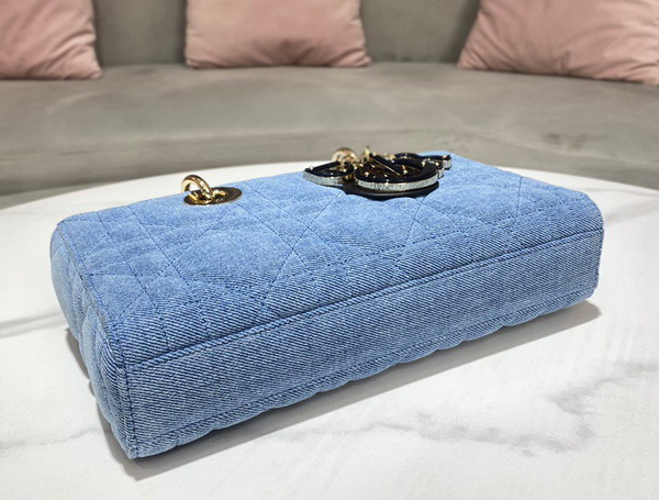 Dior Lady D Joy Bag Blue Cannage Denim Replica