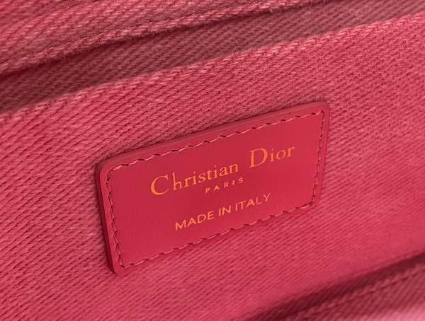 Dior Lady D Joy Bag Bright Pink Cannage Denim Replica