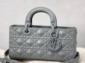 Dior Lady D Joy Bag Gray Cannage Calfskin with Diamond Motif Replica
