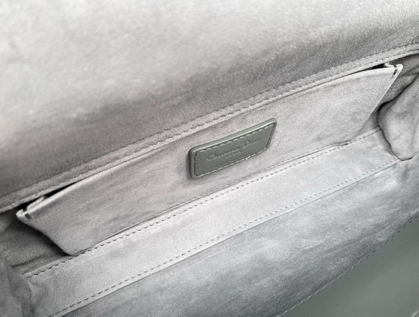 Dior Lady D Joy Bag Gray Cannage Calfskin with Diamond Motif Replica