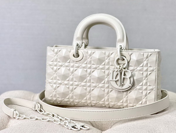 Dior Lady D Joy Bag Latte Cannage Calfskin with Diamond Motif Replica