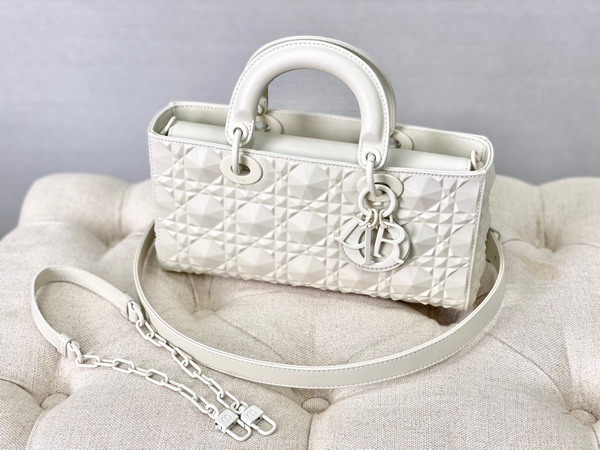 Dior Lady D Joy Bag Latte Cannage Calfskin with Diamond Motif Replica