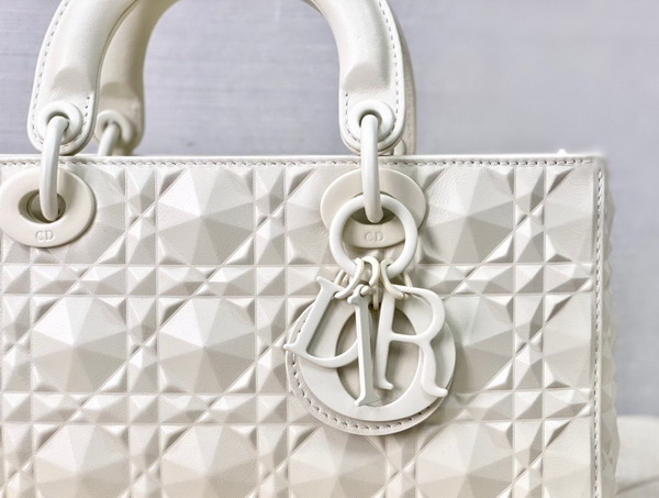 Dior Lady D Joy Bag Latte Cannage Calfskin with Diamond Motif Replica