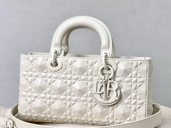 Dior Lady D Joy Bag Latte Cannage Calfskin with Diamond Motif Replica