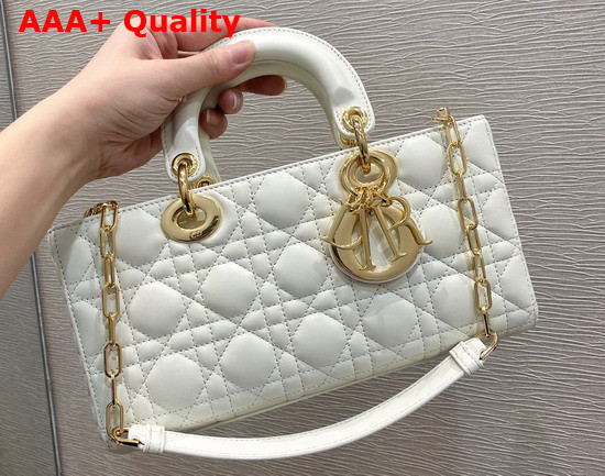 Dior Lady D Joy Bag White Cannage Lambskin Replica
