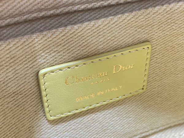 Dior Lady D Joy Bag Yellow Cannage Denim Replica