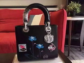 Dior Lady Dior Bag Black Paradise Calfskin for Sale