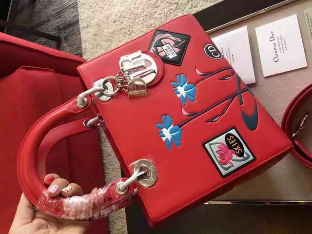 Dior Lady Dior Bag Red Paradise Calfskin for Sale