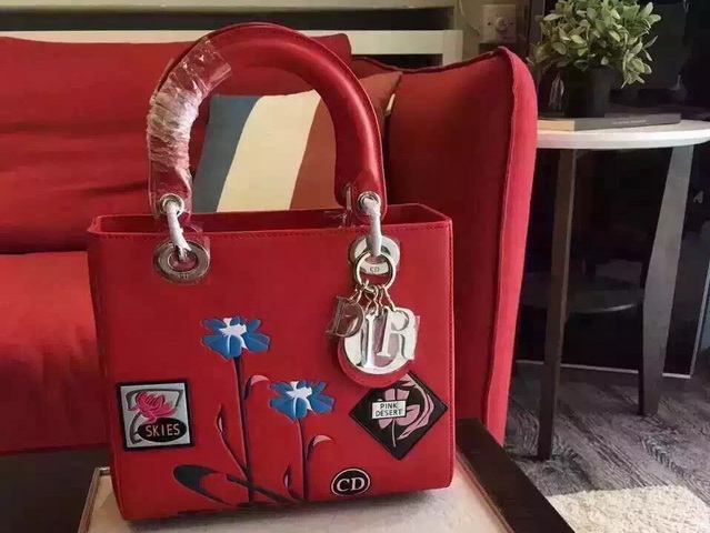 Dior Lady Dior Bag Red Paradise Calfskin for Sale