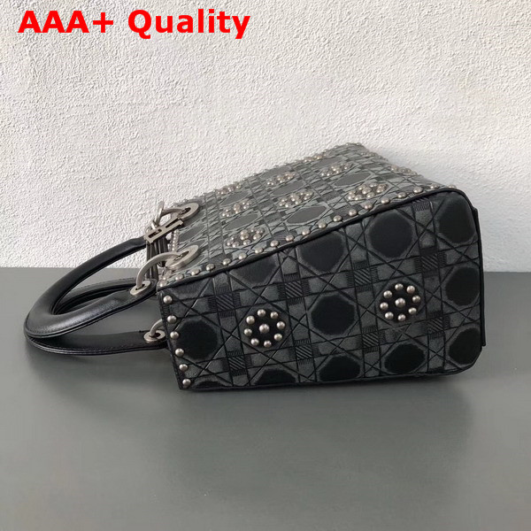 Dior Lady Dior Bag in Black Studded Calfskin Replica