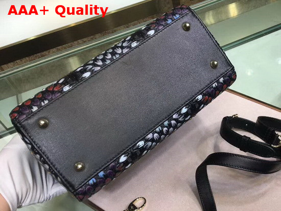 Dior Lady Dior Bag in Heat Embossed Calfskin with Hand Painting Replica