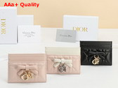 Dior Lady Dior Freesia Card Holder in Pink Cannage Lambskin Replica