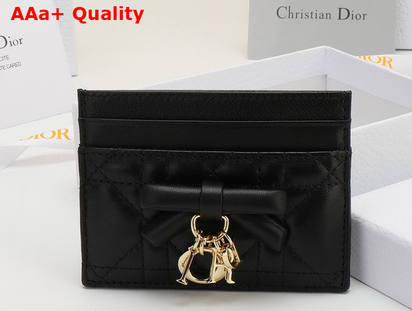 Dior Lady Dior Freesia Card Holder in Pink Cannage Lambskin Replica