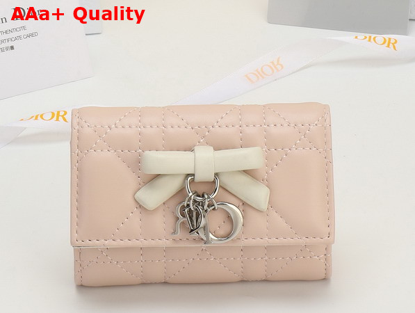 Dior Lady Dior Glycine Wallet in Black Cannage Lambskin Replica