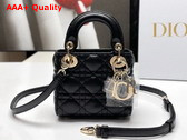 Dior Lady Dior Micro Bag Black Cannage Lambskin Replica