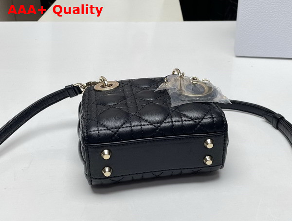 Dior Lady Dior Micro Bag Black Cannage Lambskin Replica