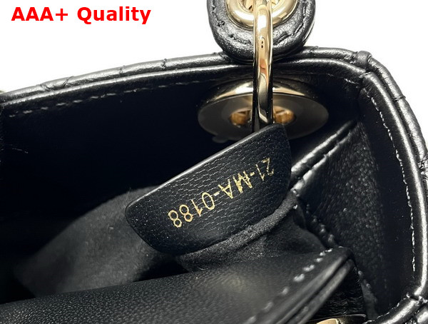 Dior Lady Dior Micro Bag Black Cannage Lambskin Replica
