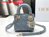 Dior Lady Dior Micro Bag Cloud Blue Cannage Lambskin Replica
