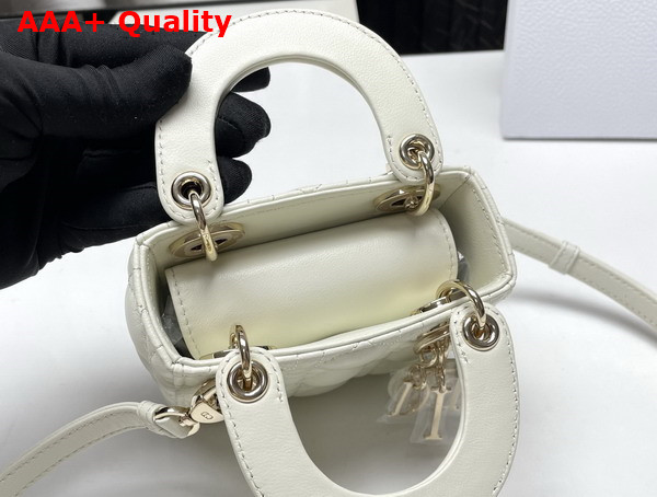 Dior Lady Dior Micro Bag Latte Cannage Lambskin Replica