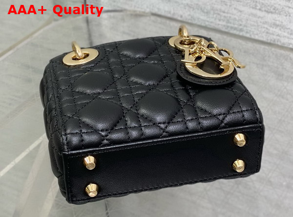 Dior Lady Dior Micro Bag in Black Cannage Lambskin Replica