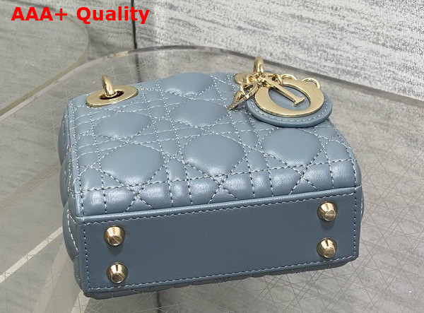 Dior Lady Dior Micro Bag in Cloud Blue Cannage Lambskin Replica