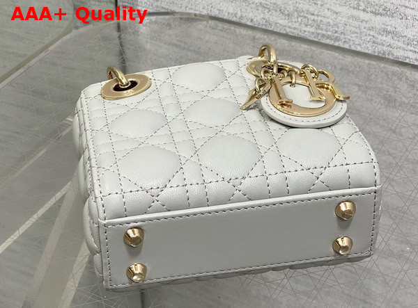 Dior Lady Dior Micro Bag in Cloud Gray Cannage Lambskin Replica