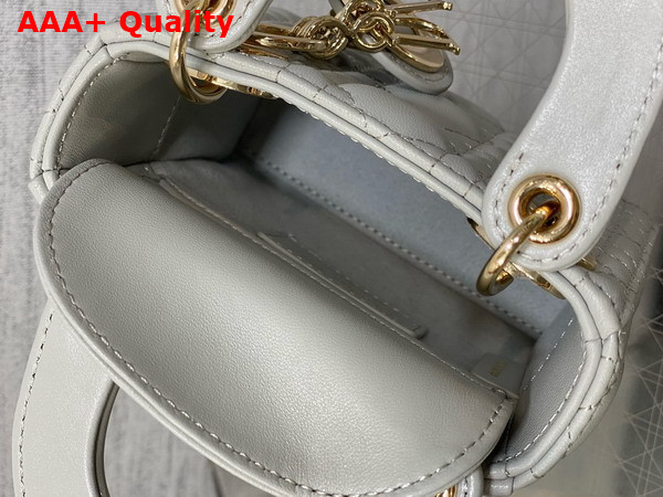 Dior Lady Dior Micro Bag in Cloud Gray Cannage Lambskin Replica