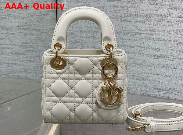 Dior Lady Dior Micro Bag in Latte Cannage Lambskin Replica