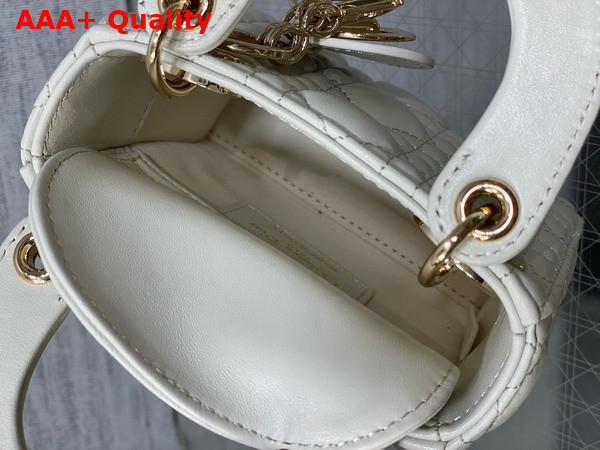 Dior Lady Dior Micro Bag in Latte Cannage Lambskin Replica