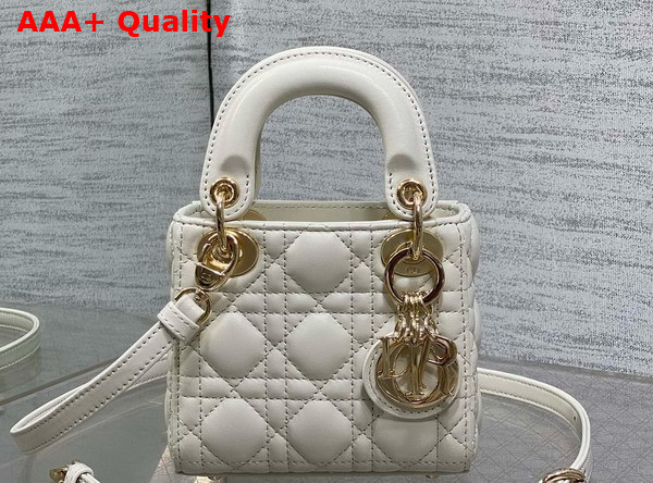 Dior Lady Dior Micro Bag in Latte Cannage Lambskin Replica
