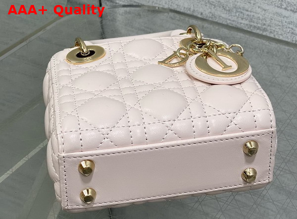 Dior Lady Dior Micro Bag in Light Pink Cannage Lambskin Replica