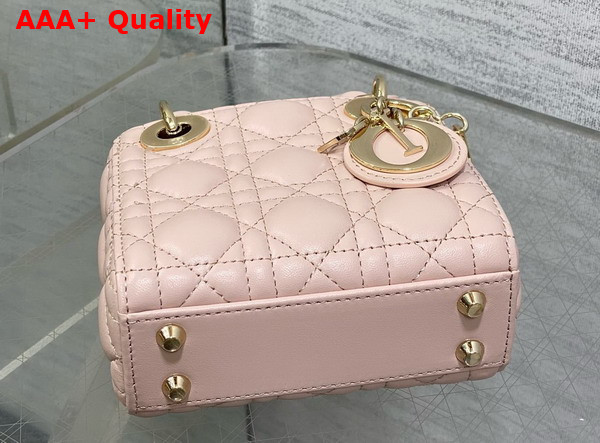 Dior Lady Dior Micro Bag in Pale Pink Cannage Lambsin Replica