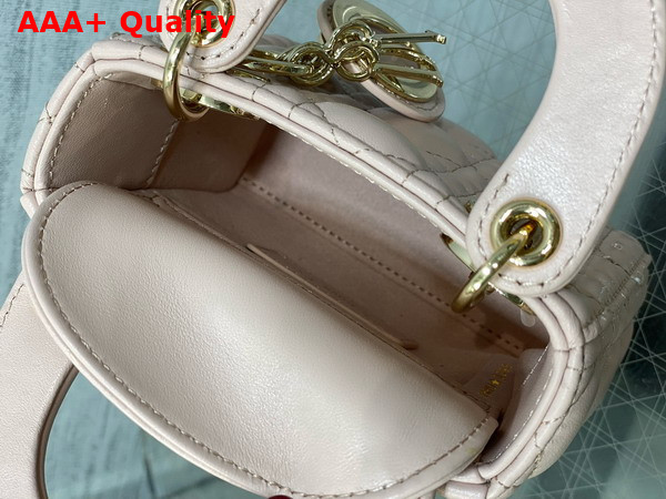 Dior Lady Dior Micro Bag in Pale Pink Cannage Lambsin Replica