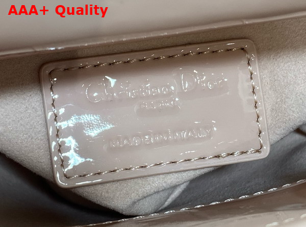 Dior Lady Dior Micro Bag in Pale Pink Patent Cannage Calfskin Replica