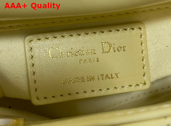 Dior Lady Dior Micro Bag in Yellow Cannage Lambskin Replica