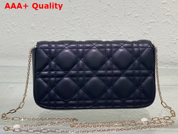 Dior Lady Dior Phone Pouch Black Cannage Lambskin Replica