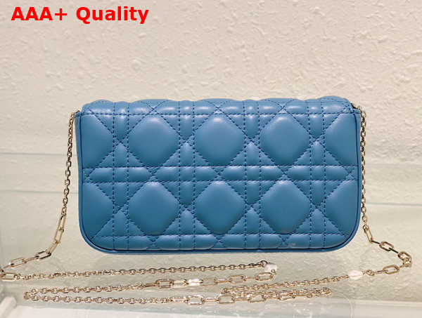 Dior Lady Dior Phone Pouch Cloud Blue Cannage Lambskin Replica