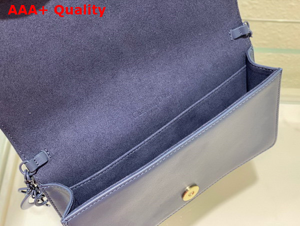 Dior Lady Dior Pouch Denim Cannage Calfskin with Diamond Motif Replica