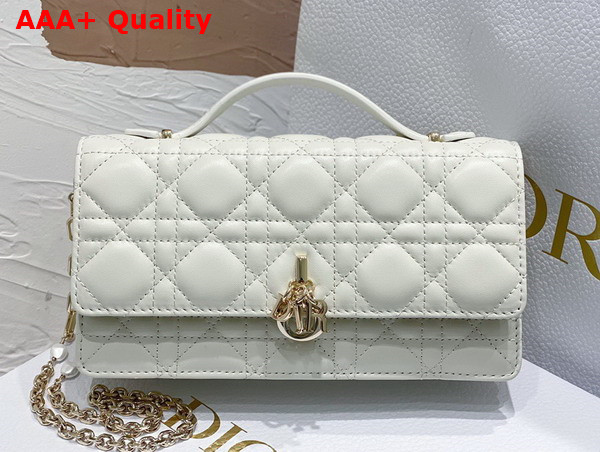 Dior Lady Dior Top Handle Clutch Latte Cannage Lambskin Replica