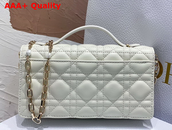 Dior Lady Dior Top Handle Clutch Latte Cannage Lambskin Replica