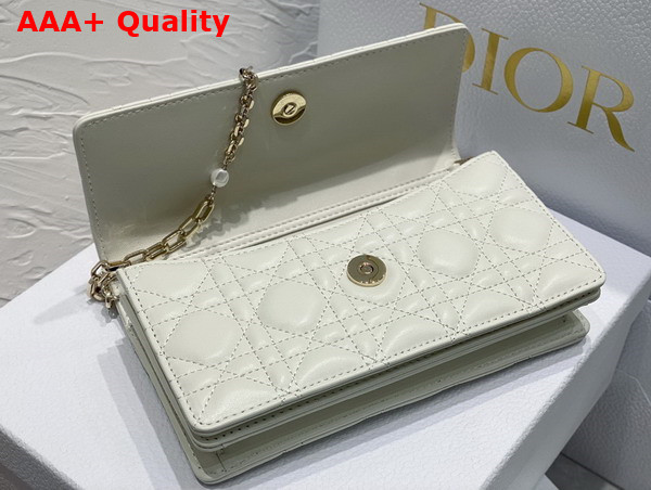 Dior Lady Dior Top Handle Clutch Latte Cannage Lambskin Replica