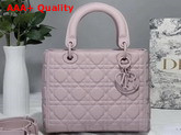 Dior Lady Dior Ultra Matte Bag in Matte Pink Cannage Calfskin Replica