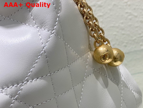 Dior Large Dior Ammi Bag in White Supple Macrocannage Lambskin Replica