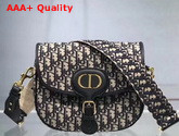 Dior Large Dior Bobby Bag Blue Dior Oblique Jacquard Canvas Replica